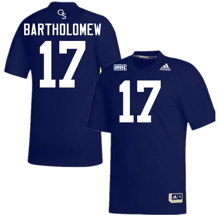 #17 Shemar Bartholomew Georgia Southern Eagles Jerseys|Apparels Football Stitched-Navy